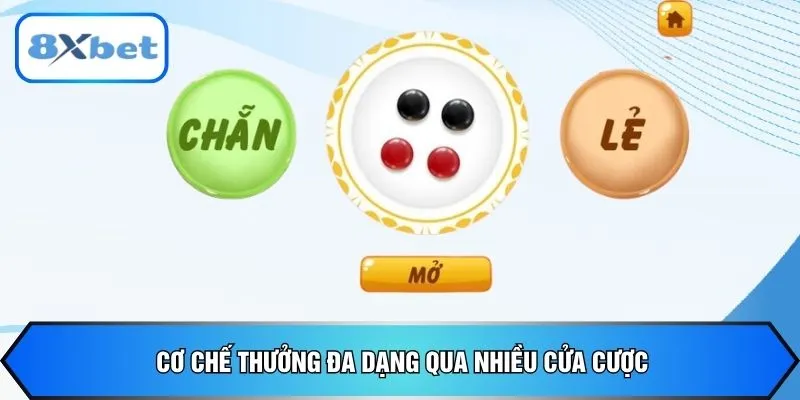 Cơ chế thưởng đa dạng qua nhiều cửa cược